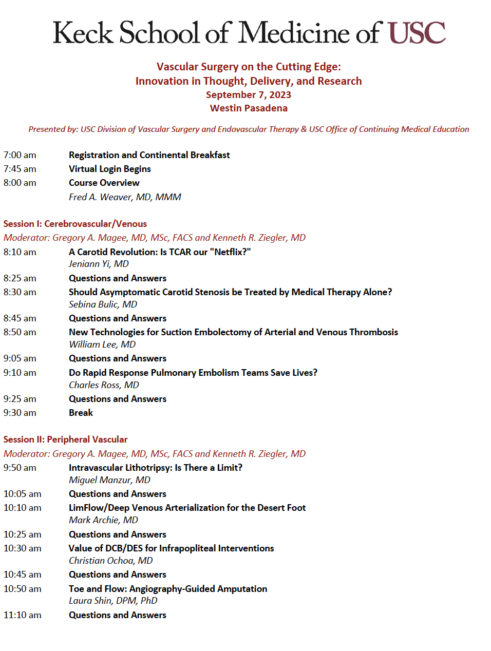 27th Annual Max R. Gaspar MD Symposium: Vascular Surgery on the Cutting Edge: Innovation in Thought, Delivery, and Research Banner